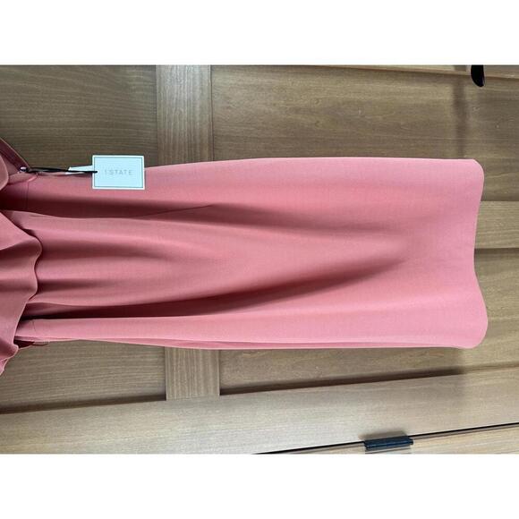 NWT 1.STATE Coral Ruffle Off the Shoulder Midi Dress Women’s size 10​ - Picture 2 of 12